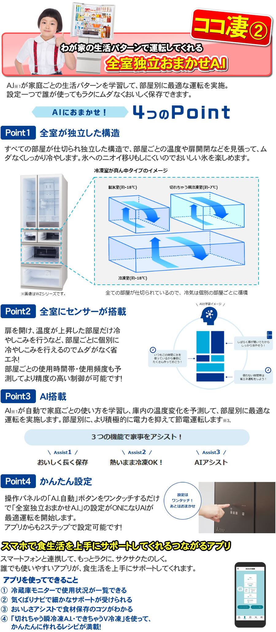 三菱冷蔵庫MR-WZ55K-W機能02