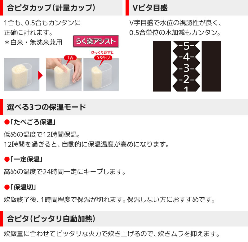三菱電機IHジャー炊飯器NJ-VW10Gのこだわりのお手入れ・使いやすさ